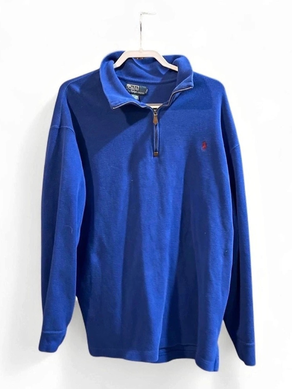 Polo Ralph Lauren Quarter-Zip Pullover Men's Cotton Quarter-Zip Blue XLTall